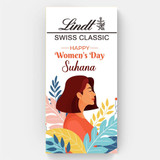 Happy Women's Day Printed Lindt Swiss White Chocolate