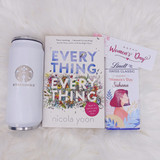 Water/Coffee Bottle with Book, Chocolate & Bookmark Water/Coffee Bottle with Book, Chocolate & Bookmark