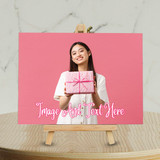 Canvas Easel Photo & Text Print
