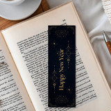 Golden Print New Year Bookmark