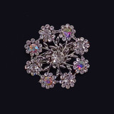 Saree Pin With Flower & White Stone Studded Design