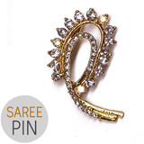 Oval Shape Beautiful Design Saree Pin
