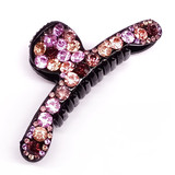 Hair Claw Clip With Purple,Gold & Red Stone Studded Hair Claw Clip With Purple,Gold & Red Stone Studded