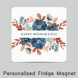 Happy Mother's Day Floral Print Fridge Magnet
