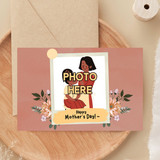 Photo & Message Printed Floral Greeting Card