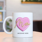 Momin Purple Heart Printed Mug With Your Message