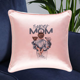 Super Mom Printed Pink Cushion For Mother's Day