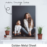 Golden Metal Sheet With Your Photo Print