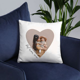 Heart Shape Design Photo Print Cushion For Mother's Day