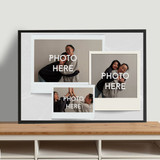 Three Photos Print Photo Frame For Mother's Day