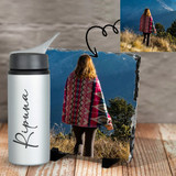 Combo Of Personalised Rock Slate & Sipper Bottle/Tumbler