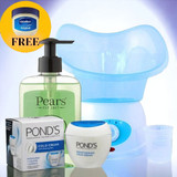 Facial Steamer,Pears Hand Wash,Pond's Cream With Free Vaseline Petroleum Jelly