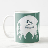 Eid Mubarak Green Printed Ceramic Coffee Mug for Gift