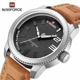 NaviForce NF9202 â€“ Brown/Grey Analog Watch For Men