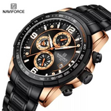 NaviForce NF8020 â€“ Black/roseGold Digital Analog Watch For Him