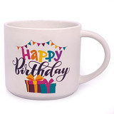 Happy Birthday Printed White Ceramic Coffee Mug