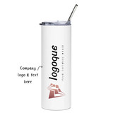Corporate Name & Logo Printed Stainless Straw Bottle