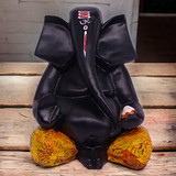 Black Ganesh Ji Statue With Modak In Hand - 8" Black Ganesh Ji Statue With Modak In Hand - 8"