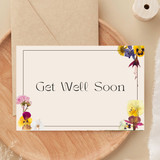 Floral Designed Get Well Soon Wishes Greeting Card