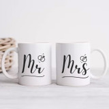 "Mr" & "Mrs" Printed Ceramic Coffee Mug