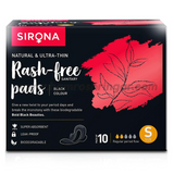 Sirona Biodegradable Super Soft Black Sanitary- Small (s) Day Pads (pack Of 10)