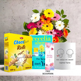 Charming Gerbera with Mug & Book (Free Bookmark)