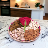 Red Rose and Dry Nuts Mix Gift Basket