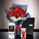 Lindt Excellence Dark Chocolate With Roses, Teddy & Diary