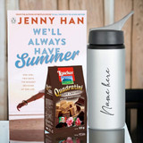 Personalized Bottle with Chocolate & Book