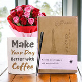 Rose Bouquet Combo with Notebook, Mug & Pen