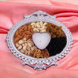 Scented Candle & Assortment Of Dry Nuts Gift On A Tray