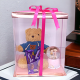 Couple Statue With Teddy & Chocolates Box