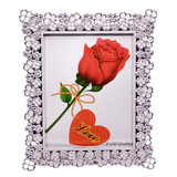 Lovely Photo Frame White Floral Design