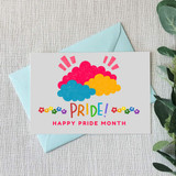 Multicolor Cloud with Pride Month Wish Printed Card