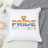 Pride Month 2023 Printed White Cushion