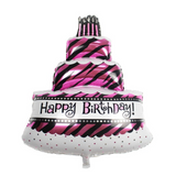 Happy Birthday Cake Shape Decoration Foil Balloon- 39" Happy Birthday Cake Shape Decoration Foil Balloon- 39"