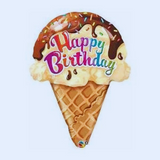 Ice Cream Design Happy Birthday Foil Balloon Ice Cream Design Happy Birthday Foil Balloon