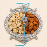 Raksha Bandhan Beautiful Rakhi Thread with Dry Nuts Tray
