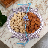 Raksha Bandhan Beautiful Rakhi Thread with Dry Nuts Tray