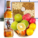 Captain Morgan Original Gold Rum With Dry Nuts & Fruits Basket