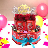 Mixed Two Layer Of Chocolates With Red Roses Birthday Hamper
