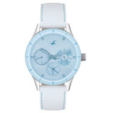 Fastrack Metal Bezel Case Blue Dial Analog Watch for Women (6078SL08)