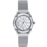 Fastrack Stainless Steel Case Silver Dial Analog Watch for Women (6027SM01)