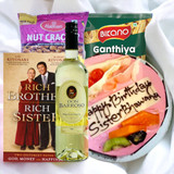 Book Wine Combo with Namkeens & Cake Book Wine Combo with Namkeens & Cake