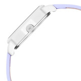 Fastrack Purple Leather Strap Watch with Grey Dial - Uptown Retreat Edition