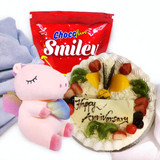 Amazing Combo of Cake, Unicorn Toy & Chocofun Wafers