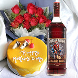 Beverage Combo with Cake & Rose Bouquet for Celebration Beverage Combo with Cake & Rose Bouquet for Celebration