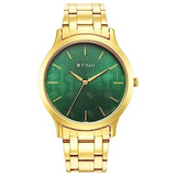 Titan Karishma Radiance Green Dial Analog Watch for Men (1825YM07)