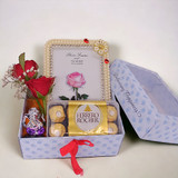 Ganesha Blessing With Ferrero & Photo Frame Gift Box