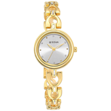 Titan Lagan Silver Dial Metal Strap Watch-2601YM04